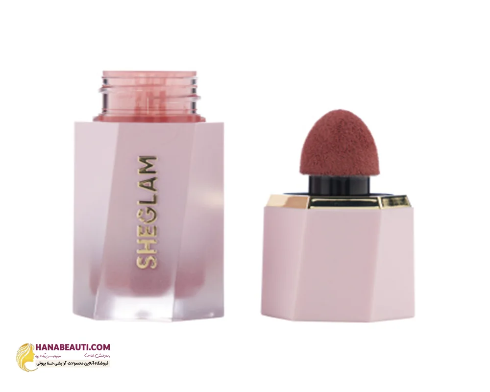 رژگونه مایع شیگلم مات مدل Liquid Blush Matte رنگ Risky Business