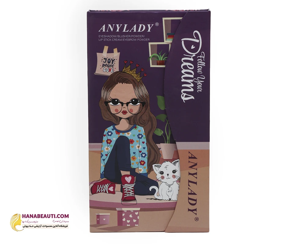 پالت کیفی چند کاره انی لیدی طرح رویا (Anylady Follow Your Dreams  Make Up Palette) 