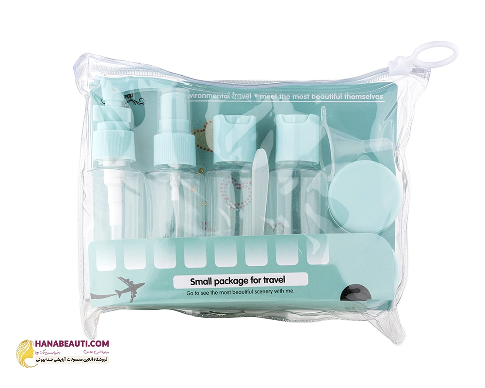 پک مسافرتی آرایشی 6تکه رنگ سه رنگ