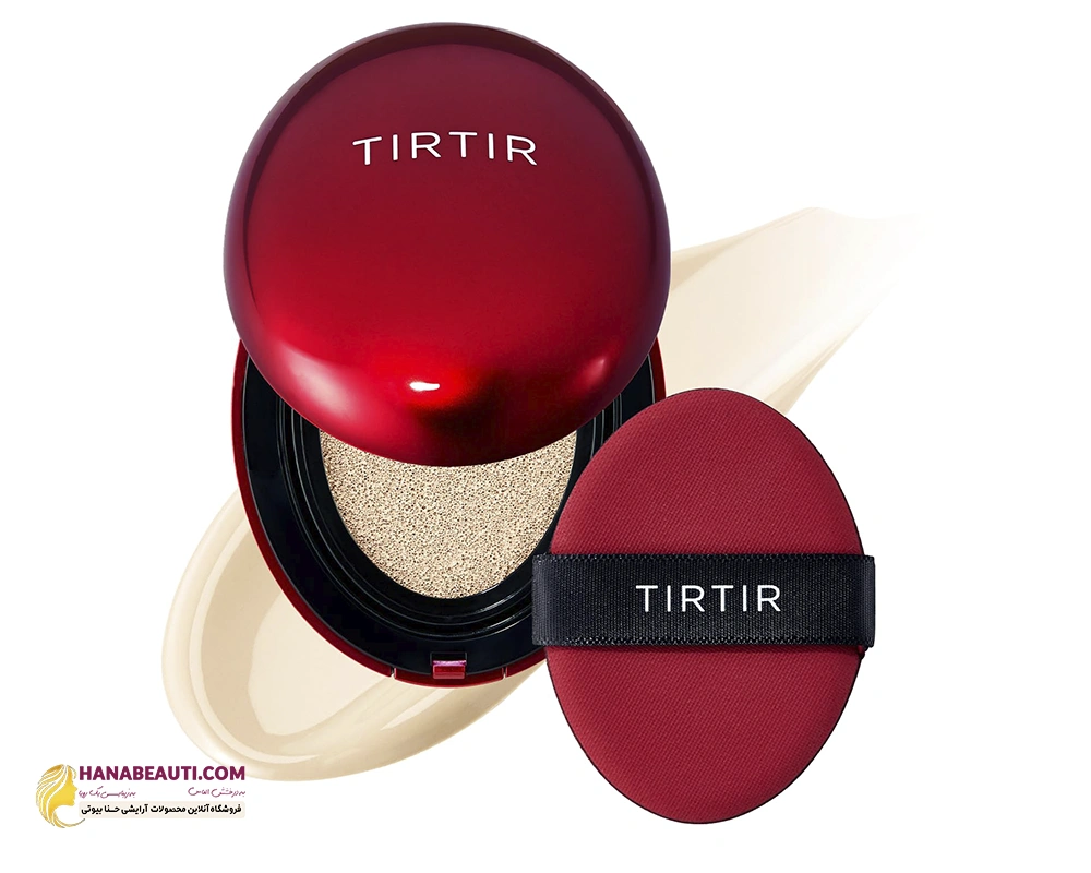 کوشن فول کاور برند تیر تیر TIRTIR Mask Fit مدل لته TIRTIR Mask Fit Red Cushion Foundation رنگ 13W Cream