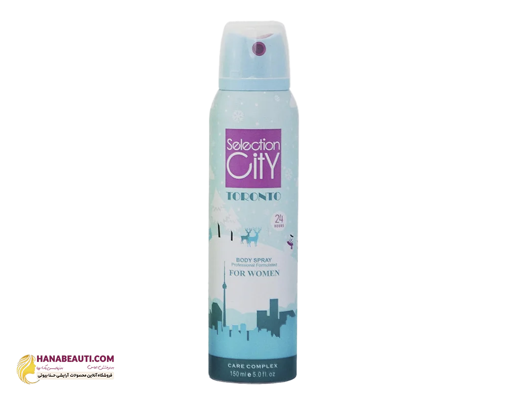 اسپری خوشبو بدن زنانه سلکشن سیتی مدل Toronto حجم 150 میل