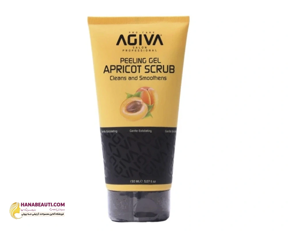 ژل اسکراب لایه بردار صورت آگیوا مدل apricot حجم 150 میلی لیتر