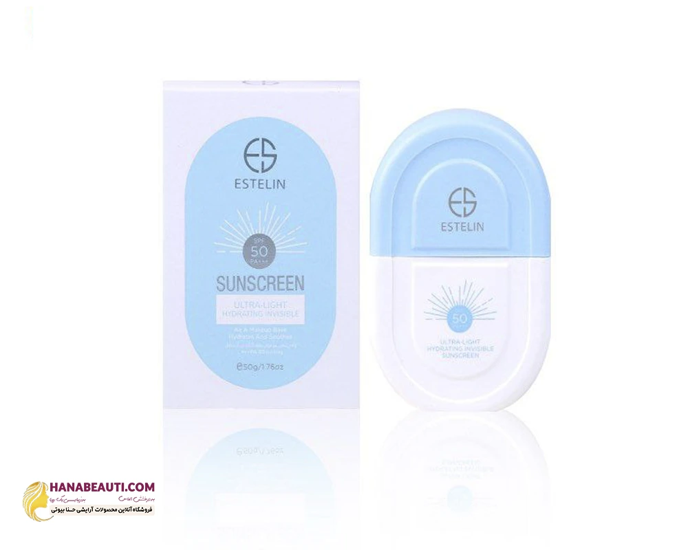 ضدآفتاب استلین ضدلک بیرنگ و فوق سبک و آبرسان SPF50 +++PA